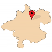 ligging van Hochfeldsiedlung